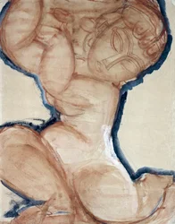 Rosa karyatid med en blå kant, c.1913